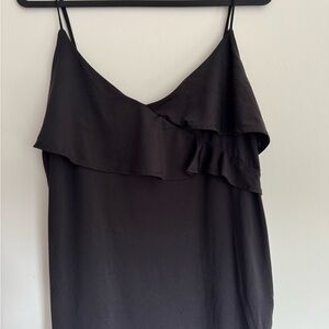 H&M Women’s Black Ruffle Slip Dress